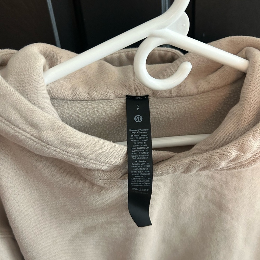lululemon athletica Women's Tan Cowl Neck Sweatshirt